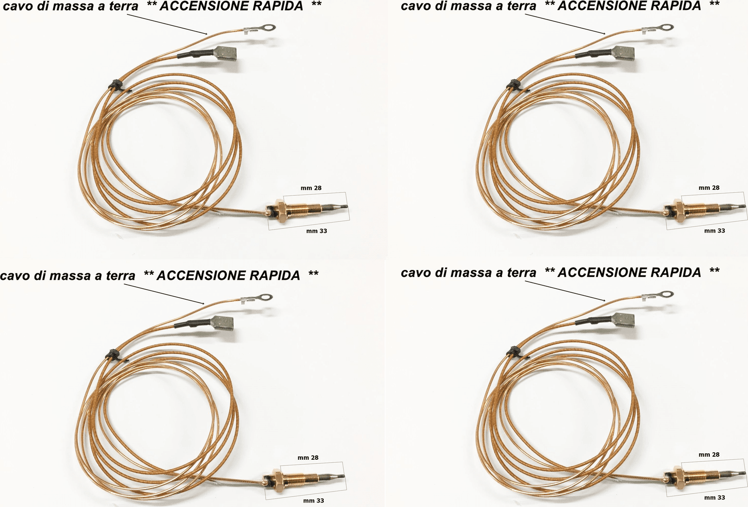 4 Termocoppie Termocoppia Accensione Mm 33 Ariston Indesit Smeg TC 37 in prodotto EuroStore07 - Alatri, commercioVirtuoso.it