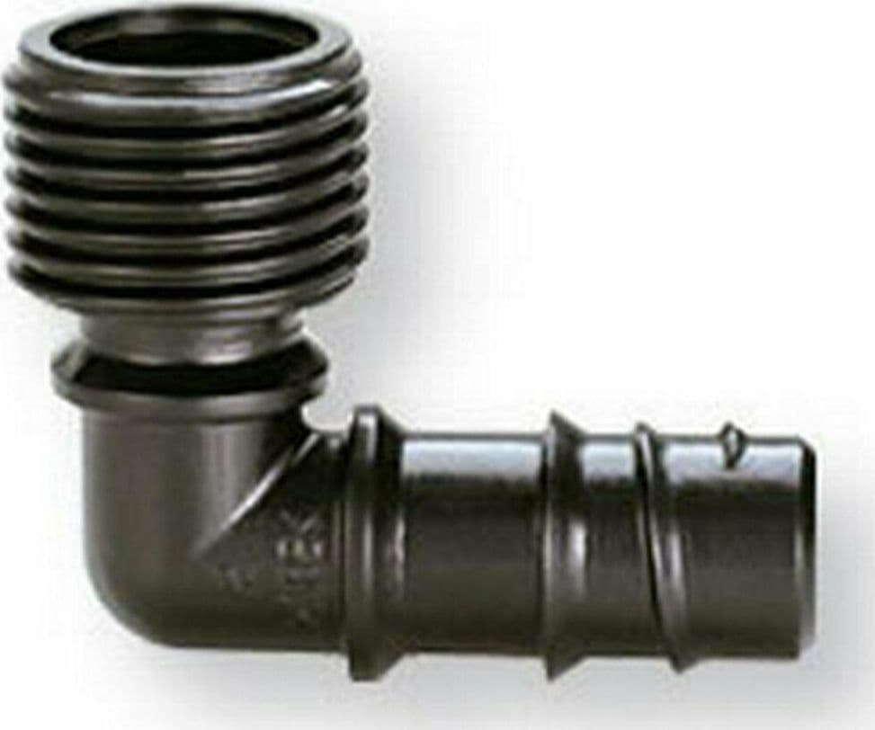 CLABER 91082 GOMITO FILETTO 1/2' (15 - 21 mm) PER IRRIGATORI COLIBRI 2PZ in prodotto EuroStore07 - Alatri, commercioVirtuoso.it