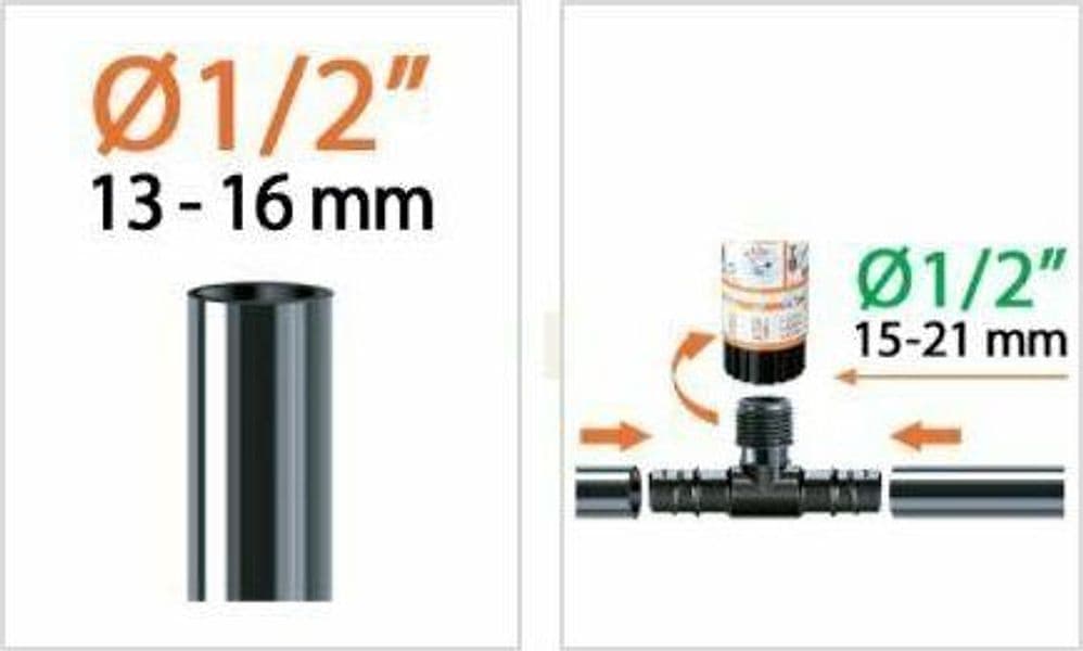 CLABER 91072 3 VIE FILETTO 1/2' (15 - 21 mm) PER IRRIGATORI COLIBRI 2PZ in prodotto EuroStore07 - Alatri, commercioVirtuoso.it