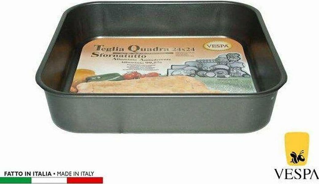 TEGLIA SFORNATUTTO TESTO FORNO STUFA CM 25 X 25 X 5.4 ANTIADERENTE PRA 416118 in prodotto EuroStore07 - Alatri, commercioVirtuoso.it