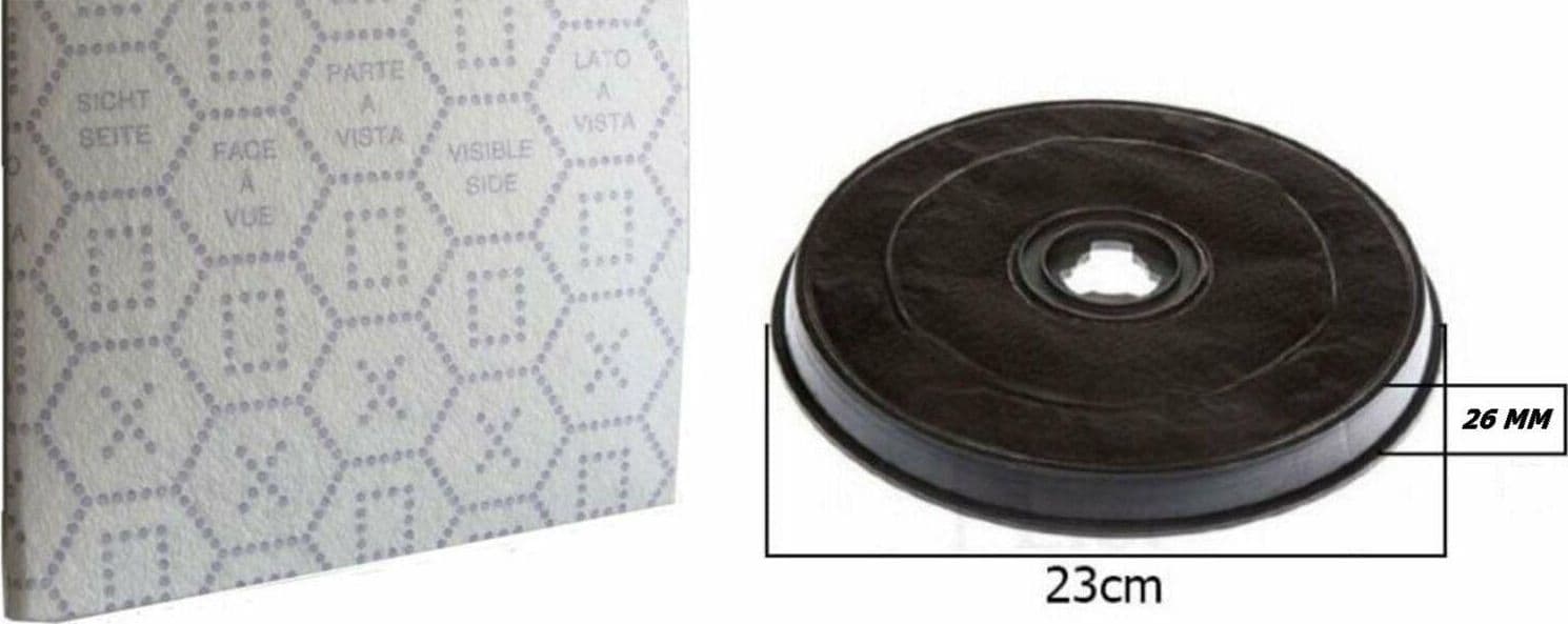 FABER 1 FILTRO CAPPA CARBONI ATTIVI CON FARFALLA + 1 PANNO CON PALLINI F 38 in prodotto EuroStore07 - Alatri, commercioVirtuoso.it