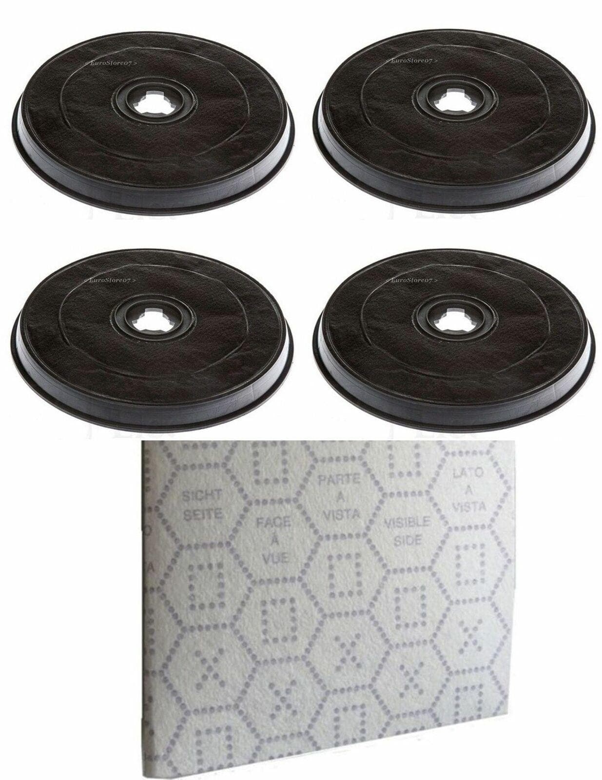 4 FILTRI CAPPA FABER CARBONI ATTIVI CON FARFALLA + 1 PANNO H 2.6 Cm Ø 23.2 F 38 in prodotto EuroStore07 - Alatri, commercioVirtuoso.it
