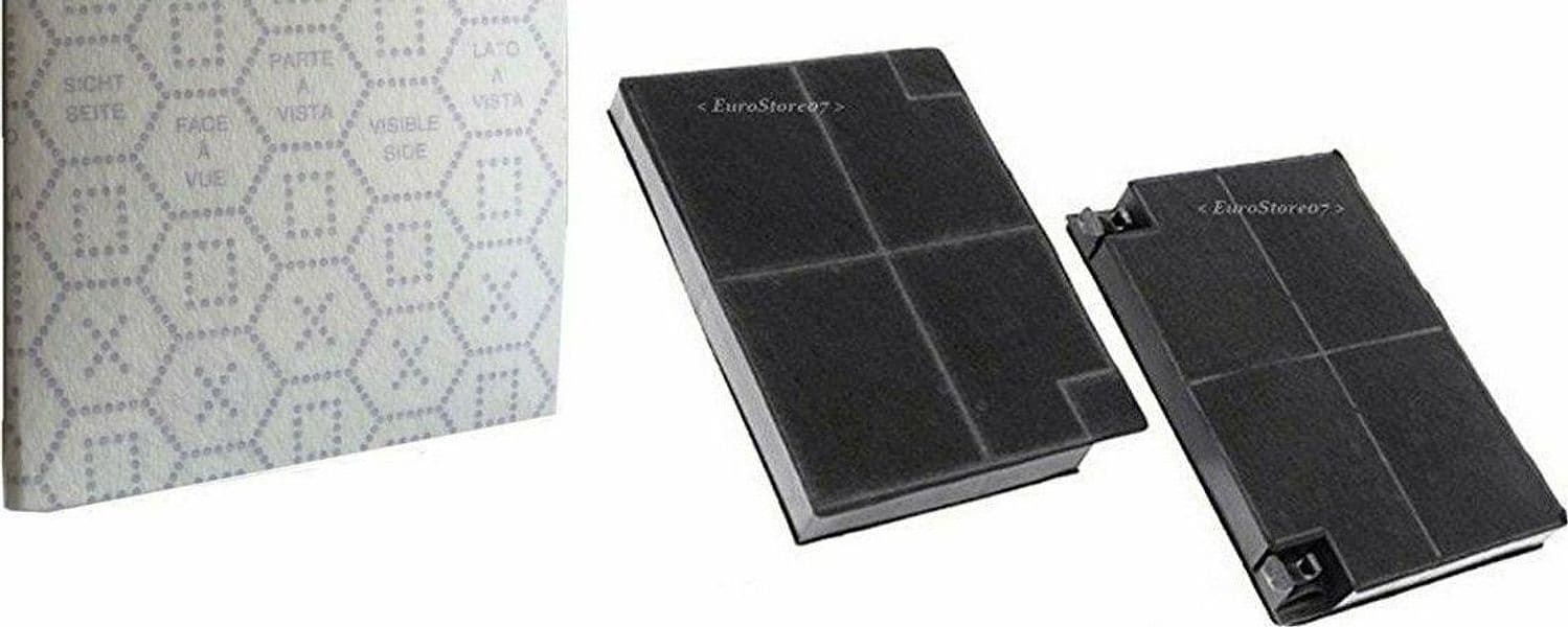 2 FILTRI CAPPA CARBONI + PANNO 50 X 60 FRANKE FABER ELECTROLUX SMEG BRANDT F 43 in prodotto EuroStore07 - Alatri, commercioVirtuoso.it