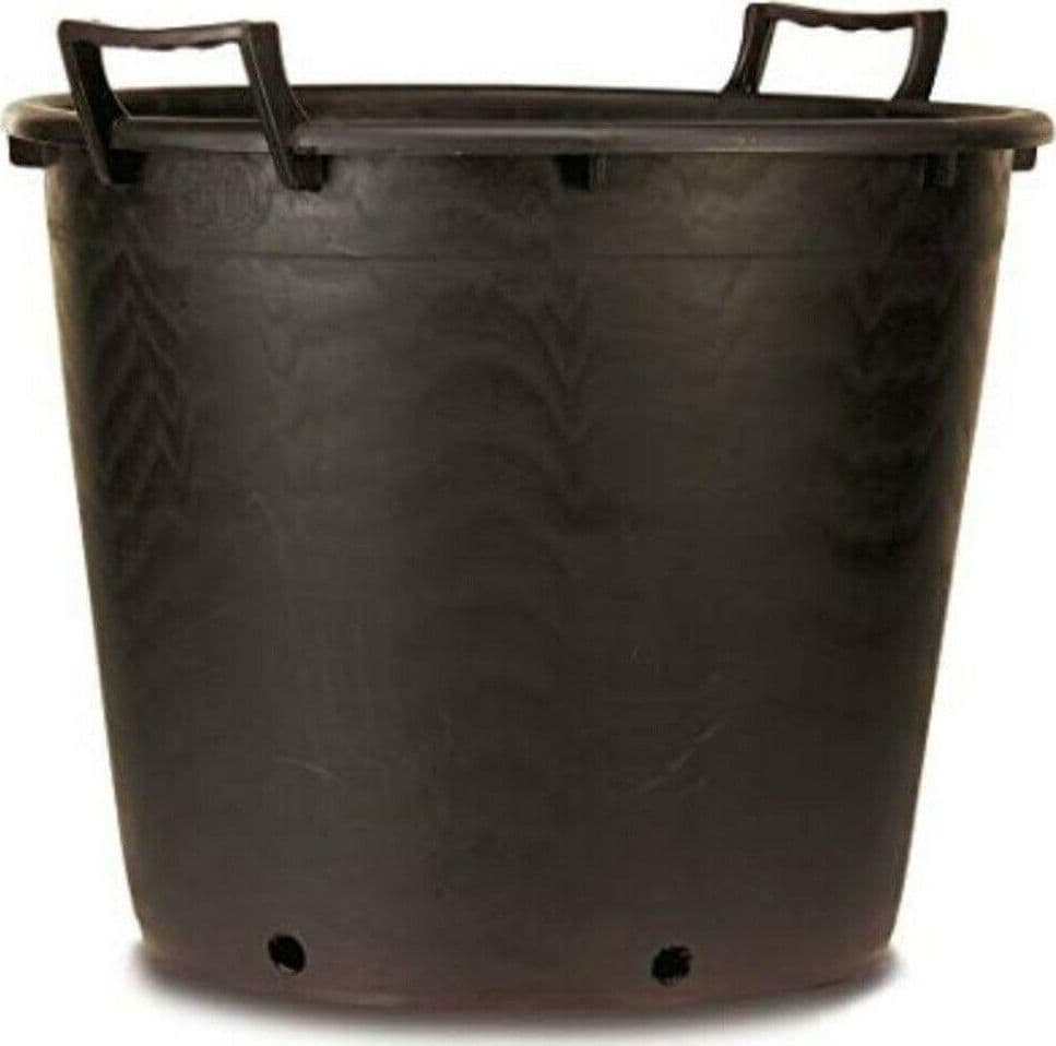 MASTELLO MASTELLONE LT 130 ø cm.70x51h +  FORI NEL FONDO PIANTE NERO  DF 612927 in prodotto EuroStore07 - Alatri, commercioVirtuoso.it