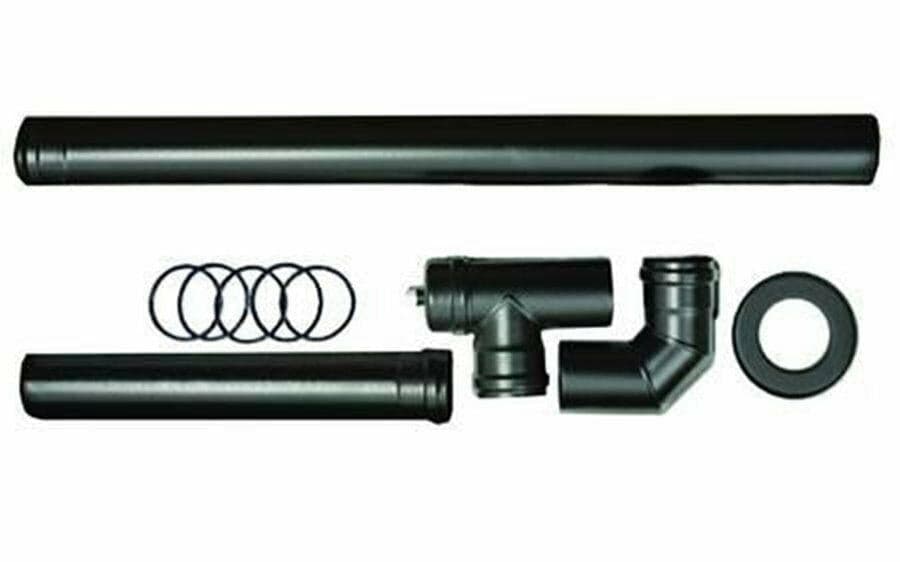 KIT TUBI DIAM 8 CM PER STUFE A PELLET NERO OPACO PESANTE MM.1,2 FER 291699 in prodotto EuroStore07 - Alatri, commercioVirtuoso.it