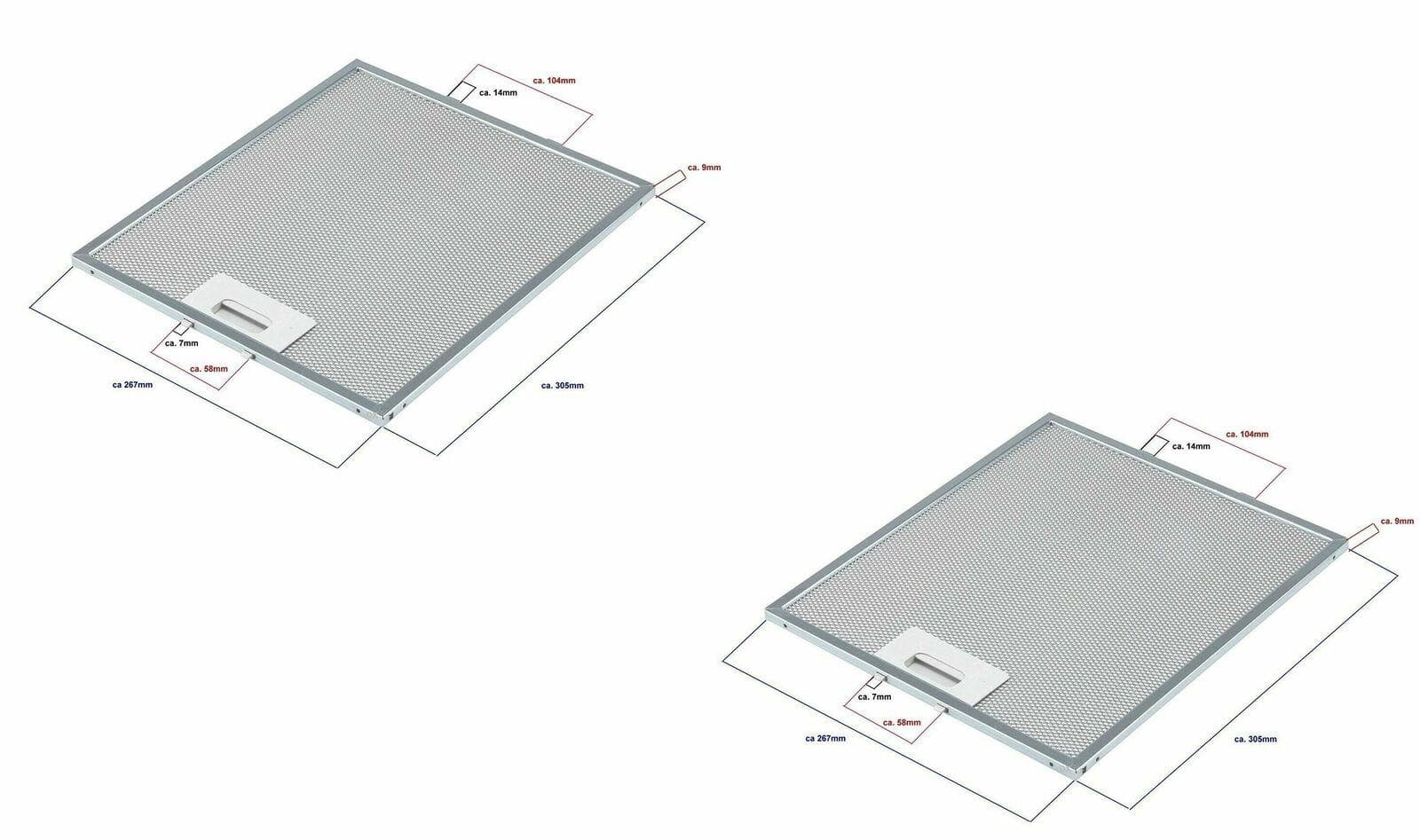 FILTRO CAPPACANDY 49030919 INDESIT C00314158 METALLICO 305x267x9mm PZ 2 F 239 in prodotto EuroStore07 - Alatri, commercioVirtuoso.it