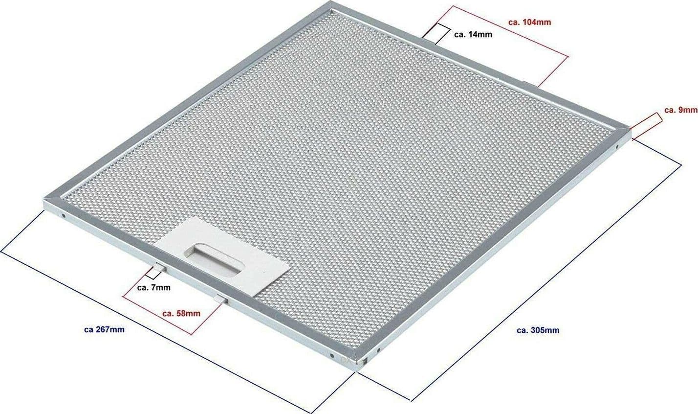 FILTRO CAPPA CANDY 49030919 INDESIT C00314158 METALLICO 305x267x9mm PZ 3 F 239 in prodotto EuroStore07 - Alatri, commercioVirtuoso.it