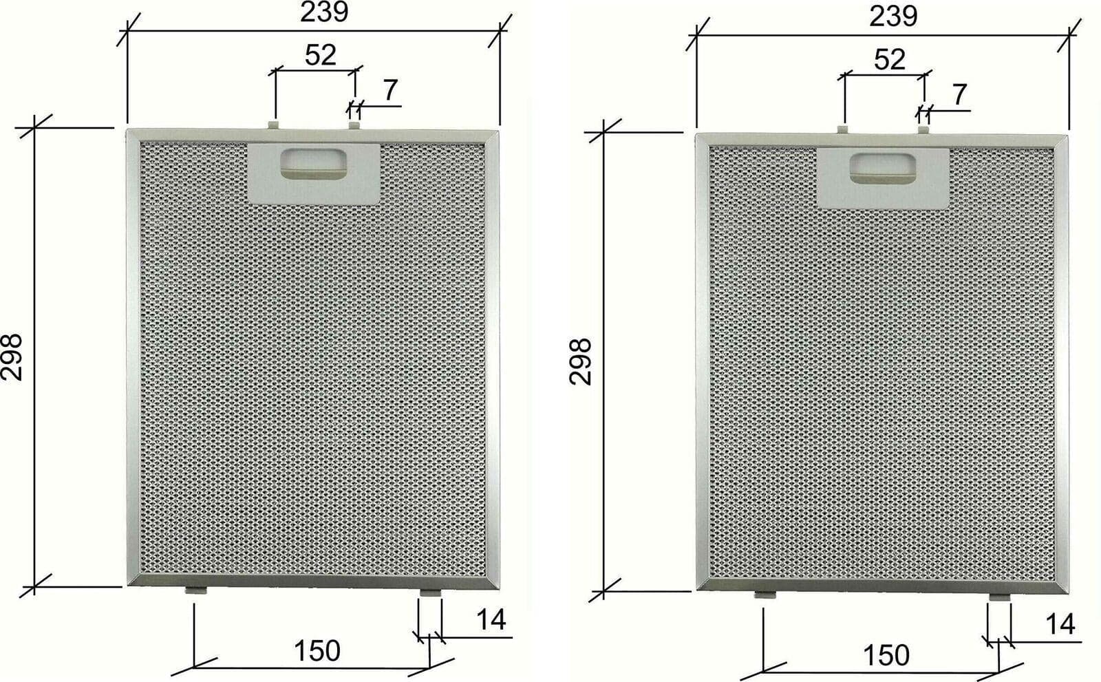 2 PZ BEST HYGENA 08087609 0808735 FILTRO CAPPA METALLI CM 298x239x9mm F 232 in prodotto EuroStore07 - Alatri, commercioVirtuoso.it