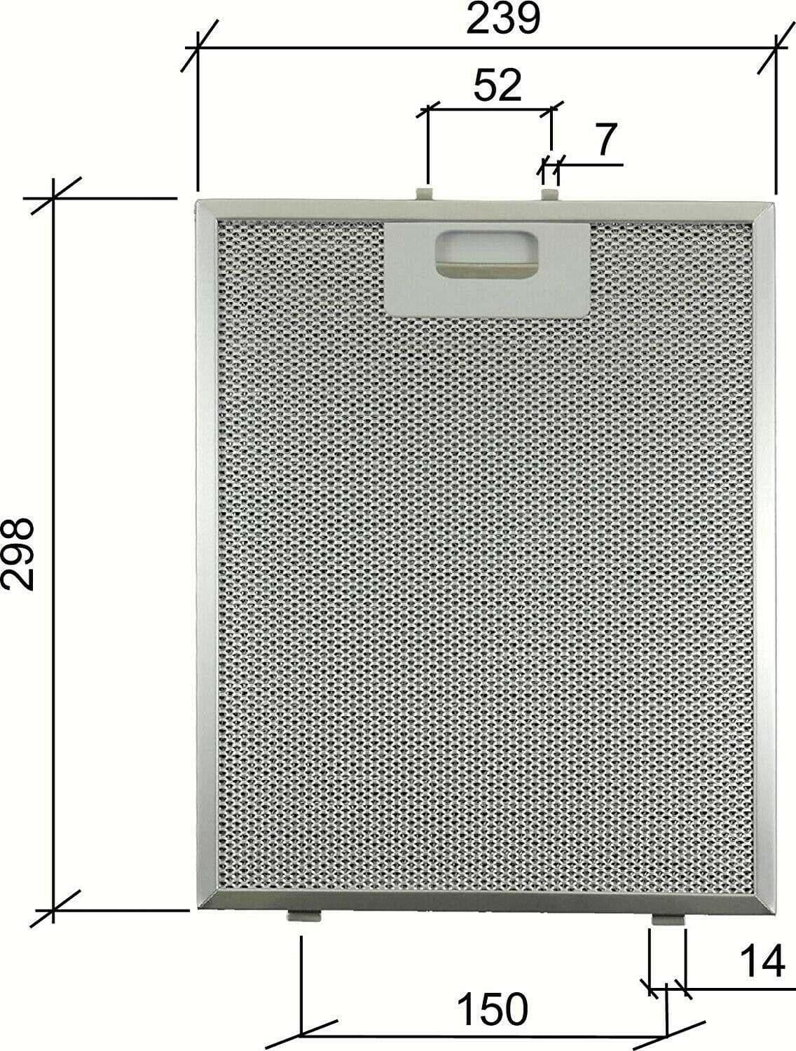 2 PZ BEST HYGENA 08087609 0808735 FILTRO CAPPA METALLI CM 298x239x9mm F 232 in prodotto EuroStore07 - Alatri, commercioVirtuoso.it