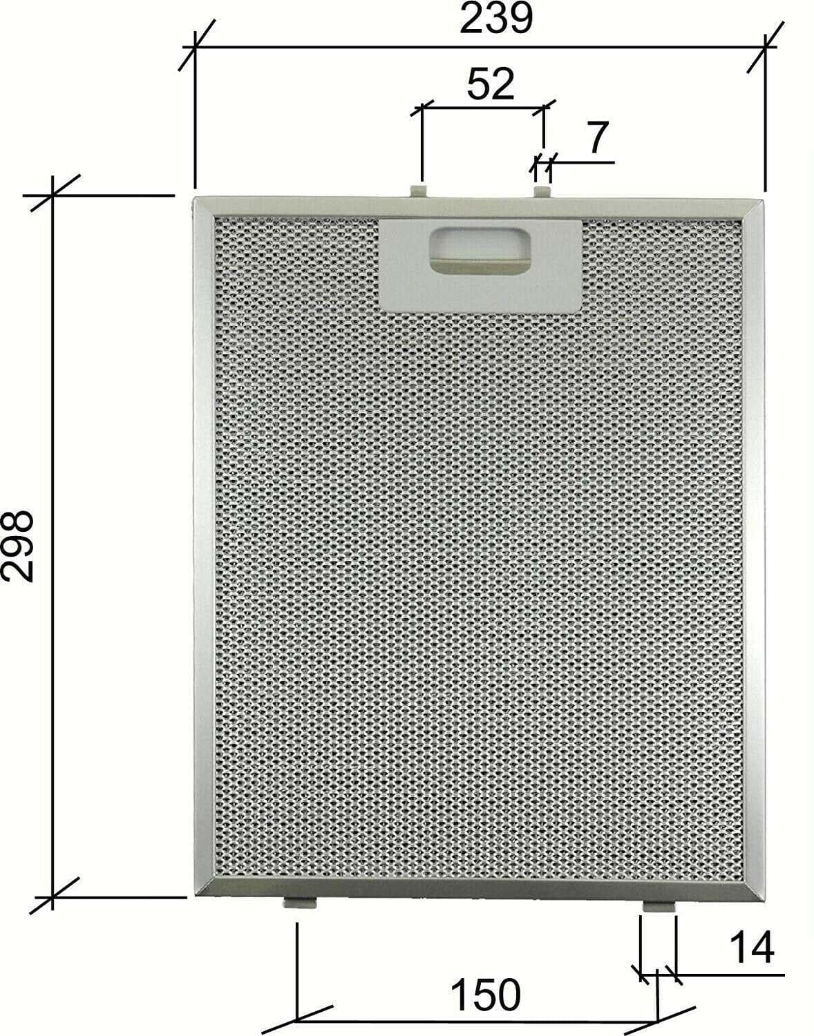 2 PZ BEST HYGENA 08087609 0808735 FILTRO CAPPA METALLI CM 298x239x9mm F 232 in prodotto EuroStore07 - Alatri, commercioVirtuoso.it
