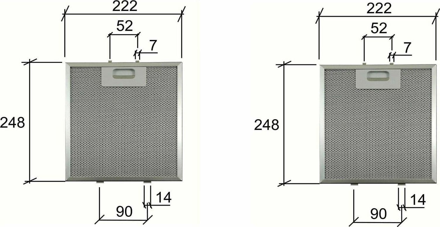 2 PEZZI ELICA GF04MC FILTRO CAPPA METALLICO mm 248x222x9 CD 39282200 *** F 249 in prodotto EuroStore07 - Alatri, commercioVirtuoso.it