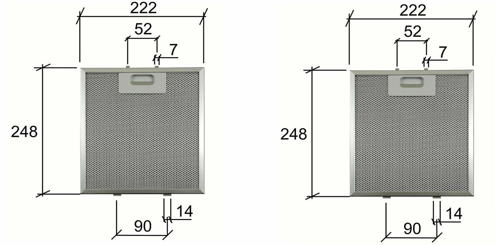 2 PEZZI ELICA GF04MC FILTRO CAPPA METALLICO mm 248x222x9 CD 39282200 *** F 249 in prodotto EuroStore07 - Alatri, commercioVirtuoso.it