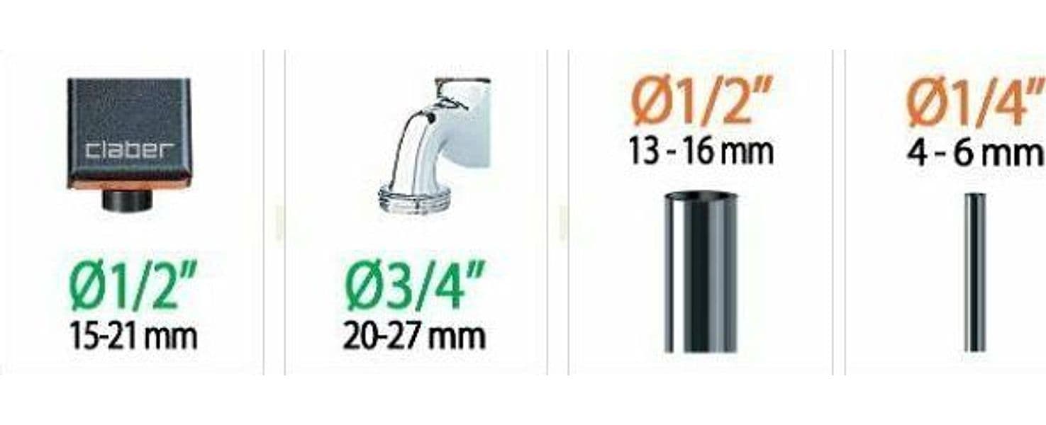 CLABER 91345 RACCORDO PER TUBO 1/2'-1/4' PRESA RUBINETTO IRRIGAZIONE in prodotto EuroStore07 - Alatri, commercioVirtuoso.it