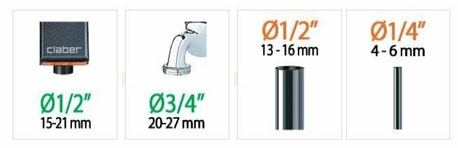 CLABER 91345 RACCORDO PER TUBO 1/2'-1/4' PRESA RUBINETTO IRRIGAZIONE in prodotto EuroStore07 - Alatri, commercioVirtuoso.it