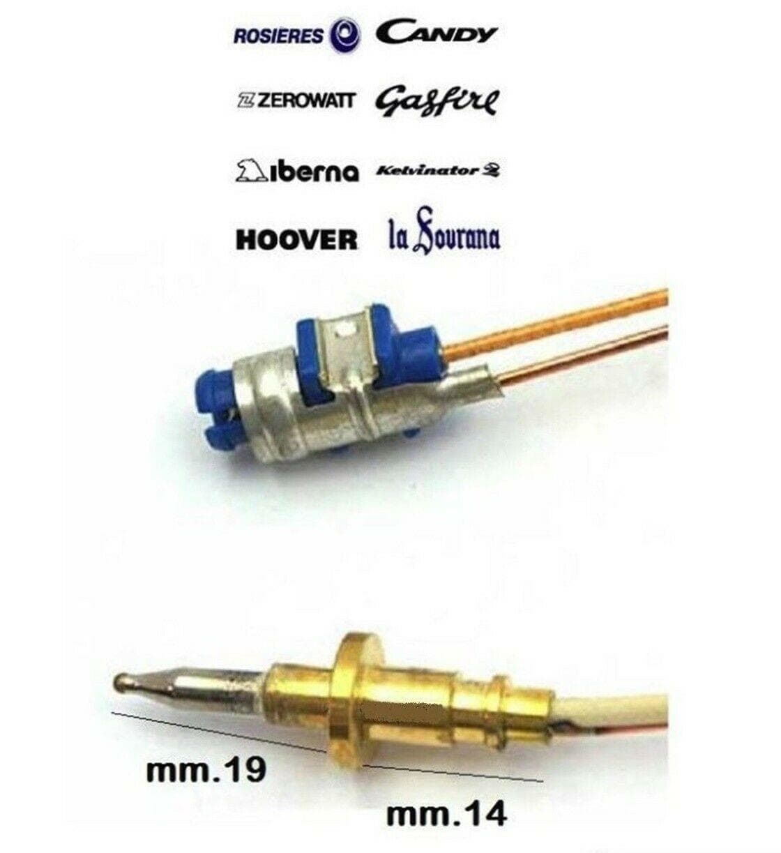 CANDY IBERNA ZEROWATT GASFIRE TERMOCOPPIA BIFILO PIANO COTTURA 42803411 TC 30 in prodotto EuroStore07 - Alatri, commercioVirtuoso.it