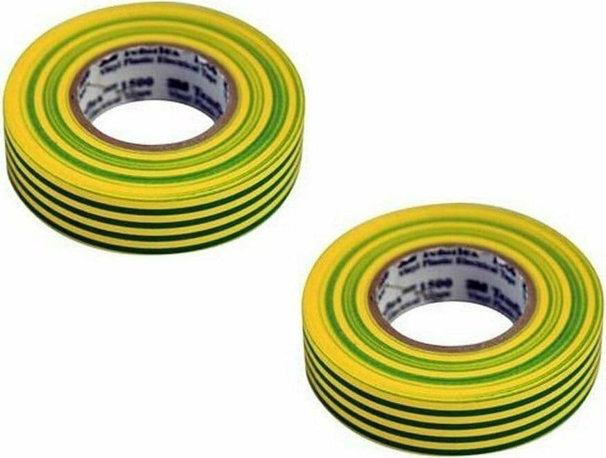 NASTRO ISOLANTE 2 pz COLORE GIALLO VERDE 10 MT LARGO MM 15 ELETTRICITA CASA CAMPEGGIO in prodotto EuroStore07 - Alatri, commercioVirtuoso.it