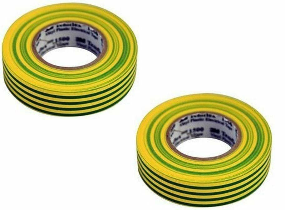 NASTRO ISOLANTE 2 pz COLORE GIALLO VERDE 10 MT LARGO MM 15 ELETTRICITA CASA CAMPEGGIO in prodotto EuroStore07 - Alatri, commercioVirtuoso.it