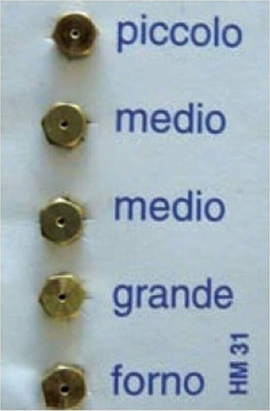 5 UGELLI PASSO 6 MB A GAS BOMBOLA GPL CUCINE A GAS ARISTON INDESIT FRANKE SMEG in prodotto EuroStore07 - Alatri, commercioVirtuoso.it