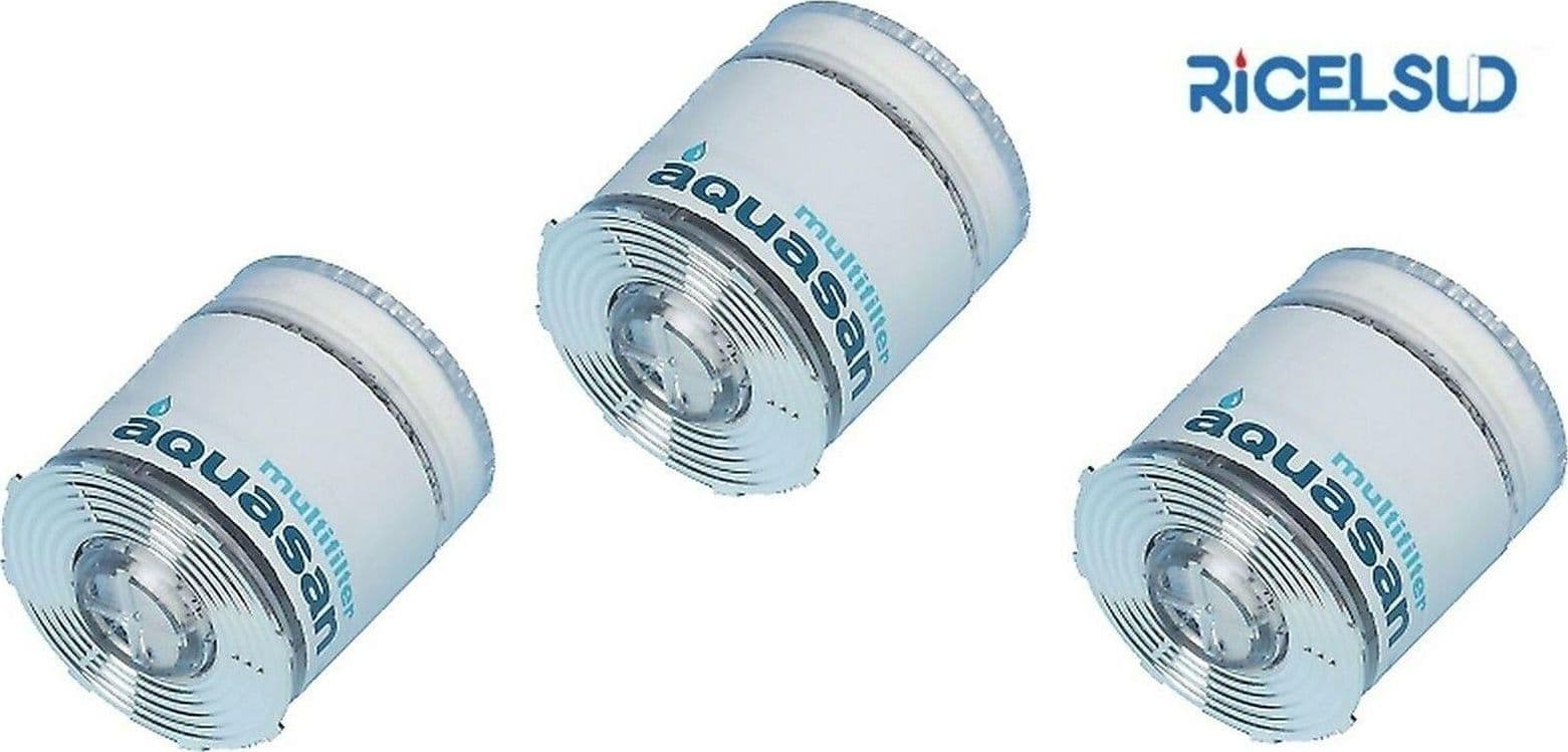 AQUASAN CARTUCCIA DI RICAMBIO PER FILTRO ACQUA DEPURATORE 3 PEZZI MADE ITALY in prodotto EuroStore07 - Alatri, commercioVirtuoso.it