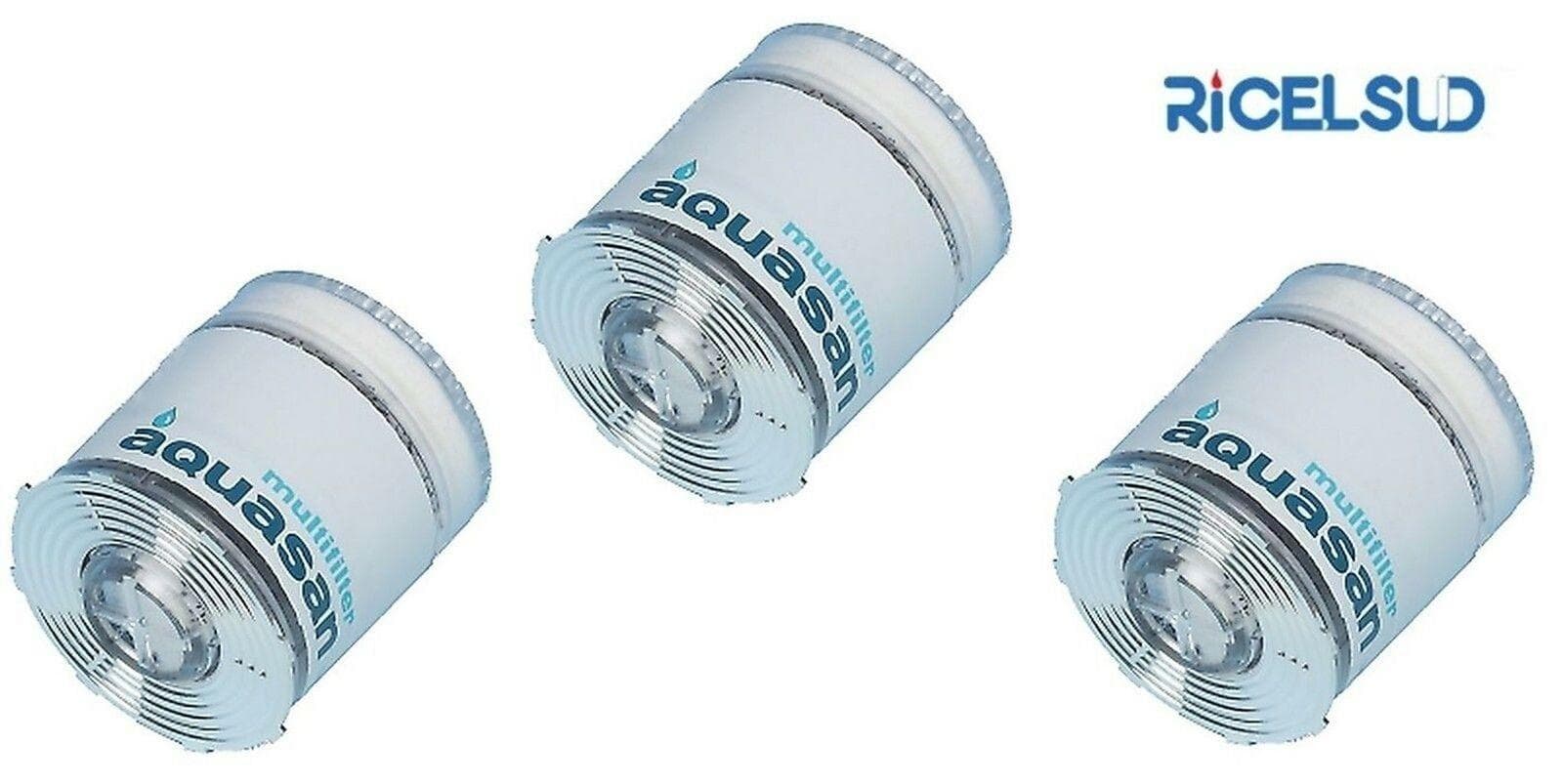 AQUASAN CARTUCCIA DI RICAMBIO PER FILTRO ACQUA DEPURATORE 3 PEZZI MADE ITALY in prodotto EuroStore07 - Alatri, commercioVirtuoso.it