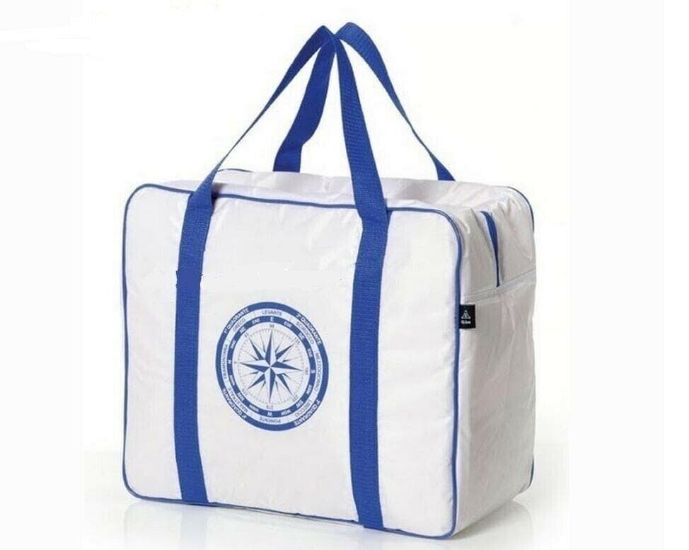 BORSA TERMICA DA 6 LITRI CON MANIGLIA FRIGO DA CAMPEGGIO MARE - BIANCO O BLU' in prodotto EuroStore07 - Alatri, commercioVirtuoso.it