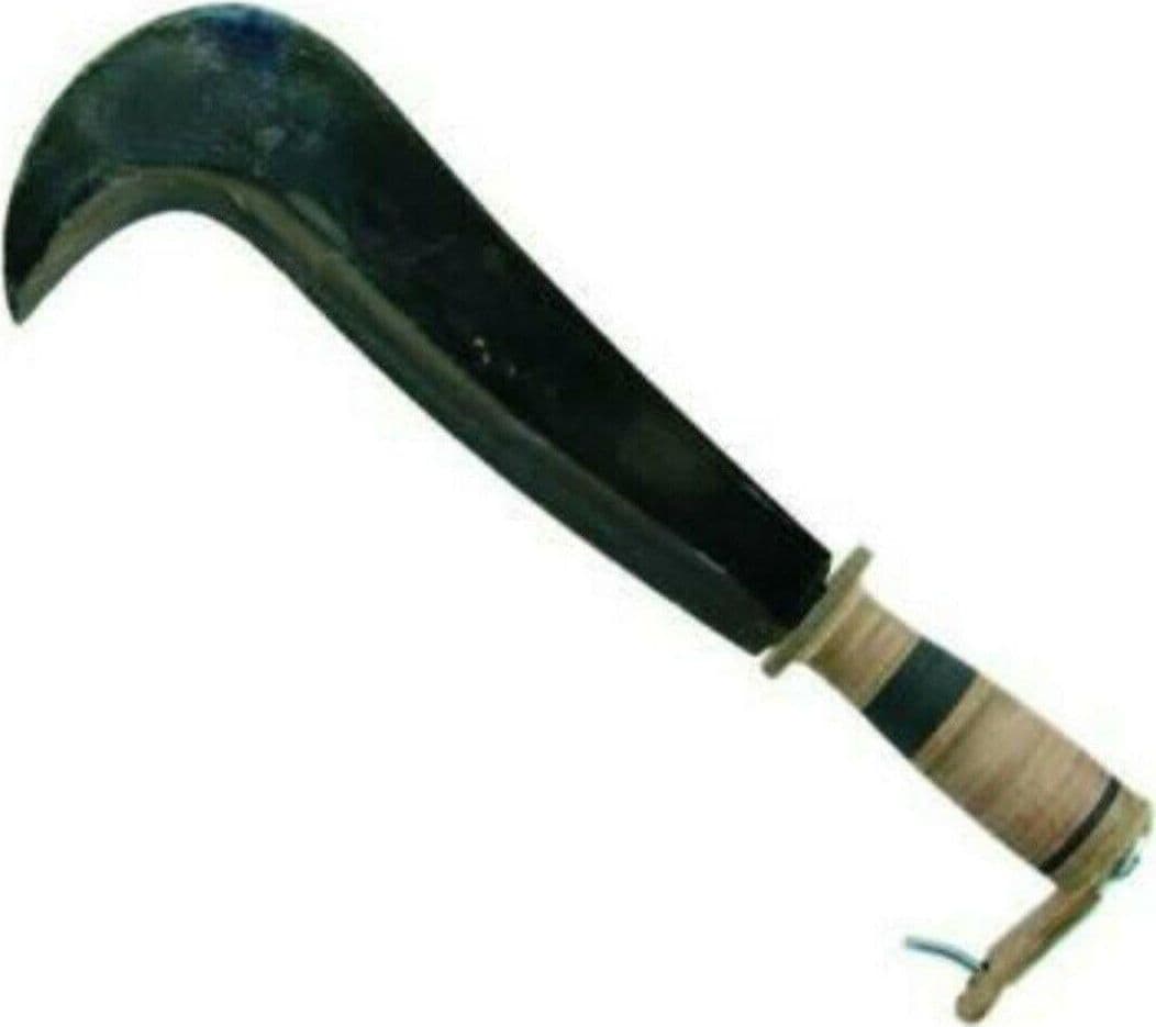 RONCOLA TIPO BERGAMO LAMA MM 240 ACCIAIO FORGIATO MANICO CUOIO FER 283601 in prodotto EuroStore07 - Alatri, commercioVirtuoso.it