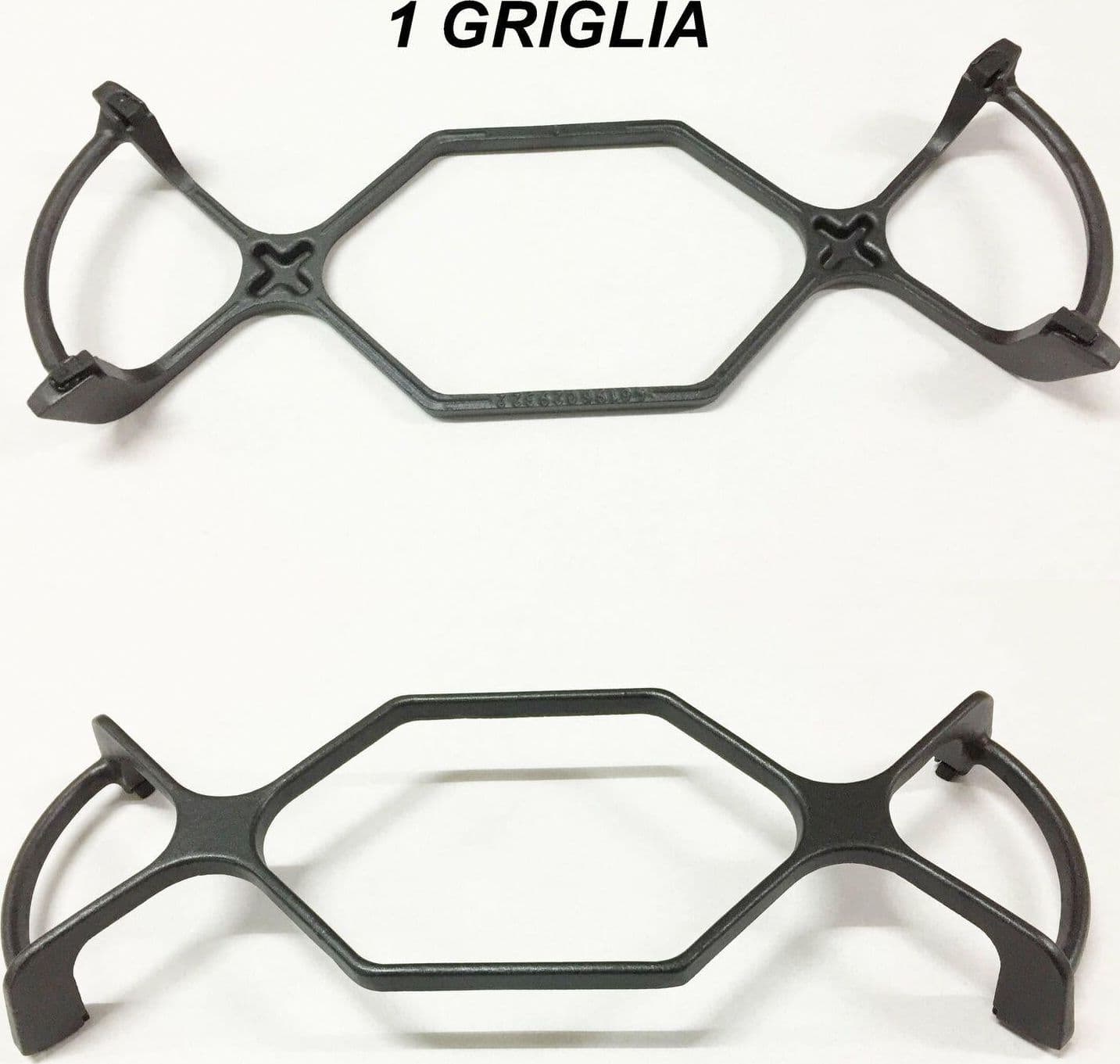 WHIRLPOOL GRIGLIA CUCINA GAS MM 415 X 150 NERO OPACO GHISA NO ORIGINALE G 2520 in prodotto EuroStore07 - Alatri, commercioVirtuoso.it