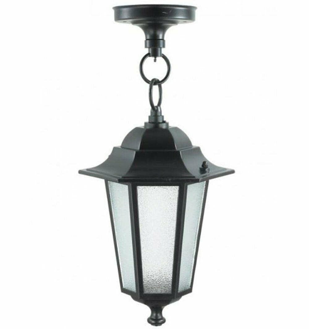 LANTERNA LAMPADA BERLINO IN ALLUMINIO NERA CM 230 CON CATENA FERR 9836 in prodotto EuroStore07 - Alatri, commercioVirtuoso.it