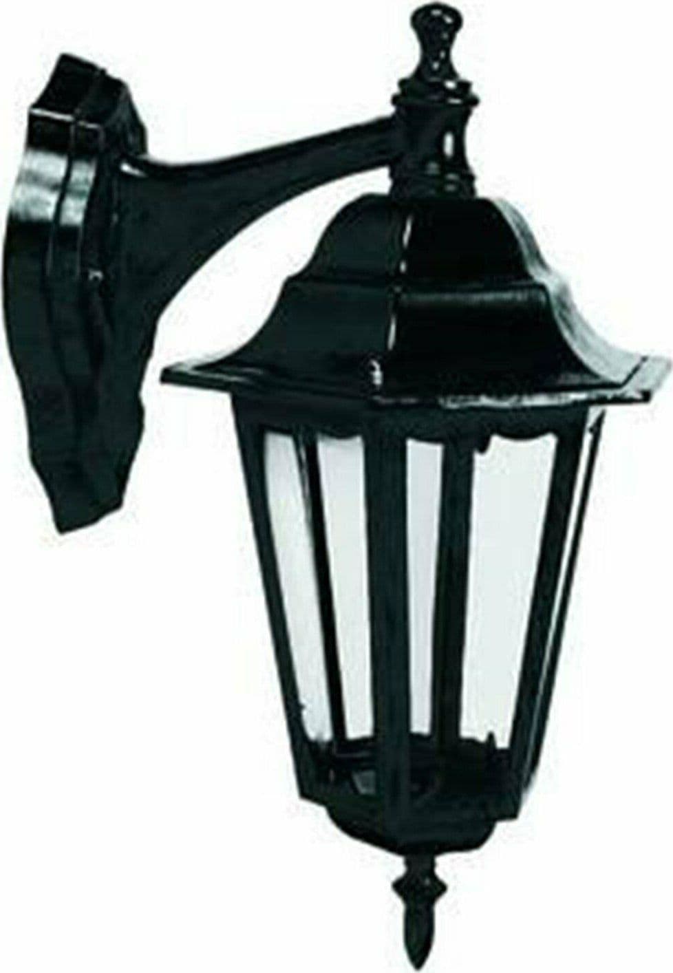 LANTERNA LAMPADA BERLINO ALLUMINIO NERA BRACCIO SUPERIORE MM 265 FERR 8358 in prodotto EuroStore07 - Alatri, commercioVirtuoso.it