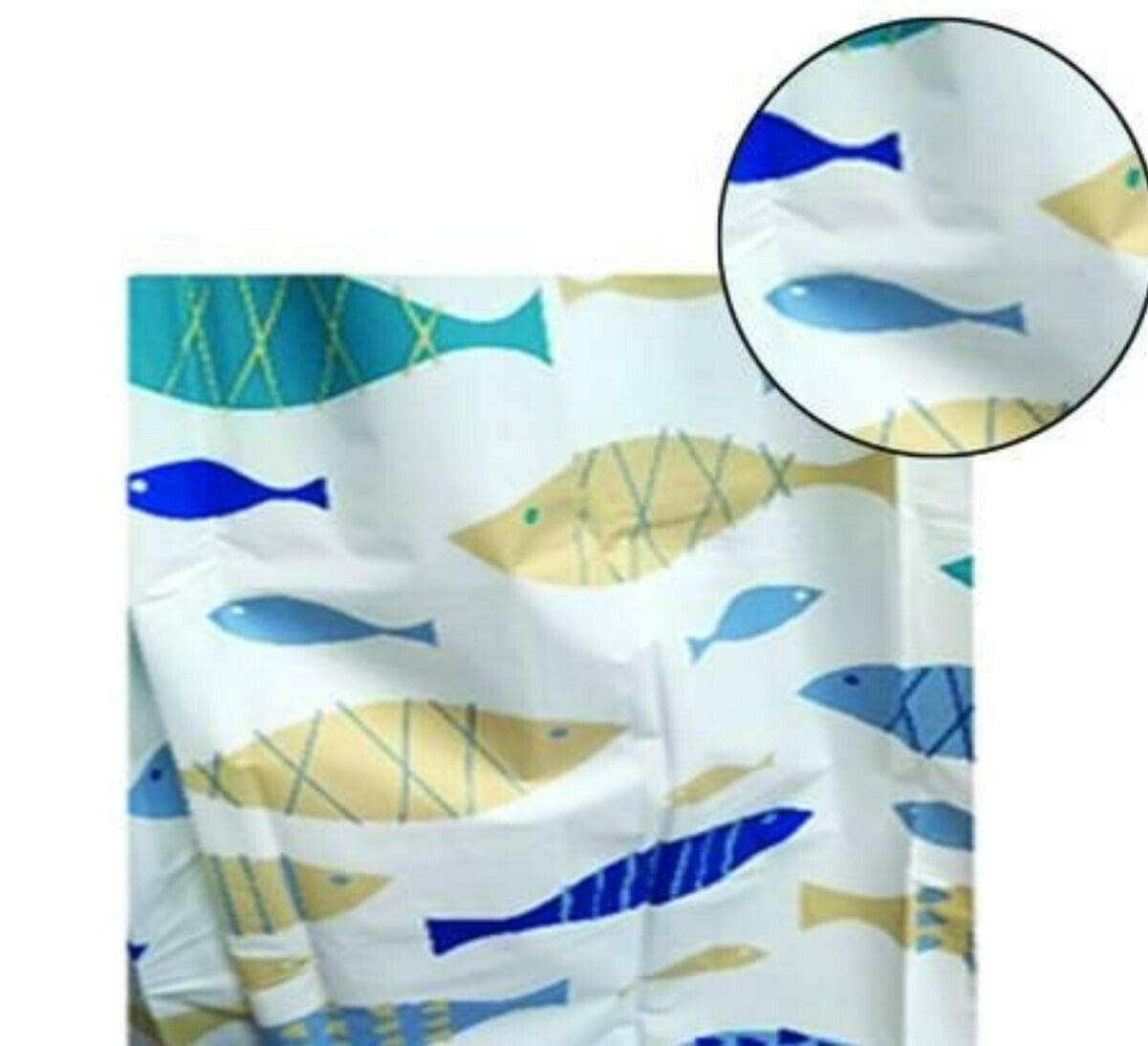 TENDA PVC PEVA 'PESCI' cm.180 x 200 h DOCCIA VASCA NO BASTONE FERR 319621 in prodotto EuroStore07 - Alatri, commercioVirtuoso.it
