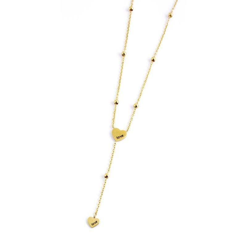 Marlù COLLANA Y ORO CUORE STRASS LOVE in Collane Alba Gioielli - Casoria, commercioVirtuoso.it