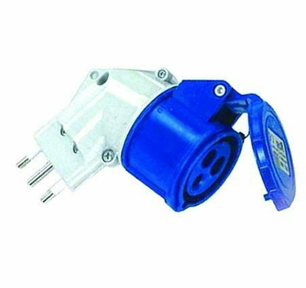 Adattatore Industriale Con Spina 16a Presa - Spina 16 A Presa 2 + 1 Ferr in prodotto EuroStore07 - Alatri, commercioVirtuoso.it