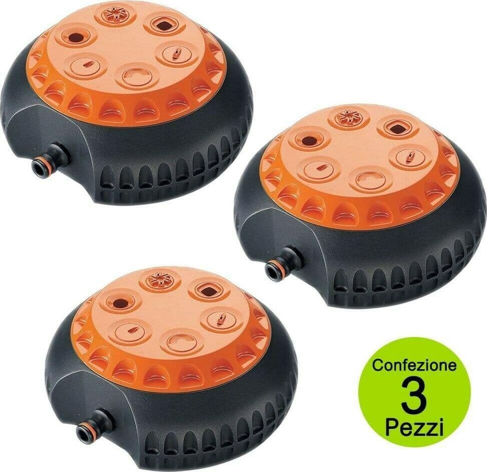 CLABER 8654 IRRIGATORE MULTIFUNZIONE 6 GETTI GIARDINO IRRIGAZIONE PRATO 3 PZ in prodotto EuroStore07 - Alatri, commercioVirtuoso.it