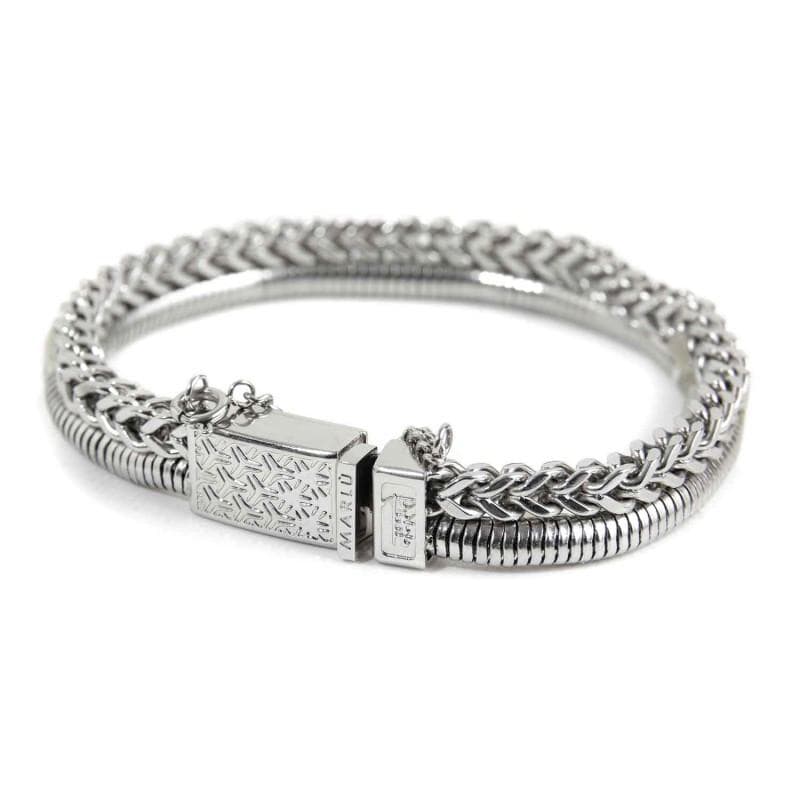 Marlù BRACCIALE ACCIAIO CATENA SPINA DI PESCE 3.80MM E SNAKE 4.20MM in Bracciali Alba Gioielli - Casoria, commercioVirtuoso.it