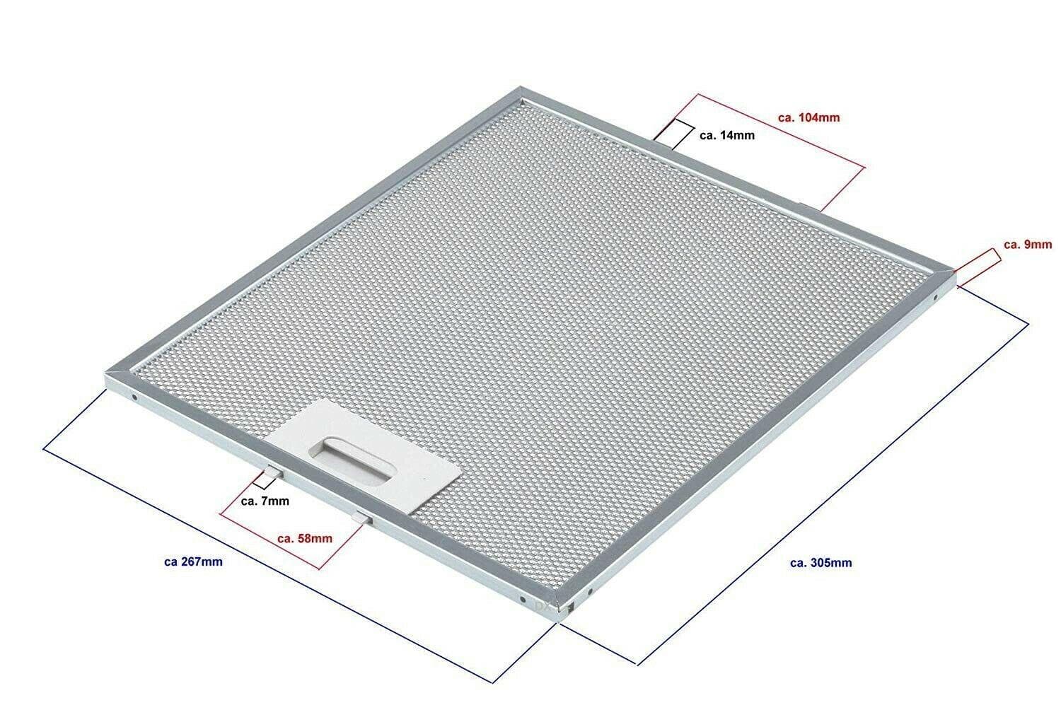 FILTRO CAPPA ELICA GRI0009219A- 1010GY METALLICO 305x267x9mm mm F 239 in prodotto EuroStore07 - Alatri, commercioVirtuoso.it