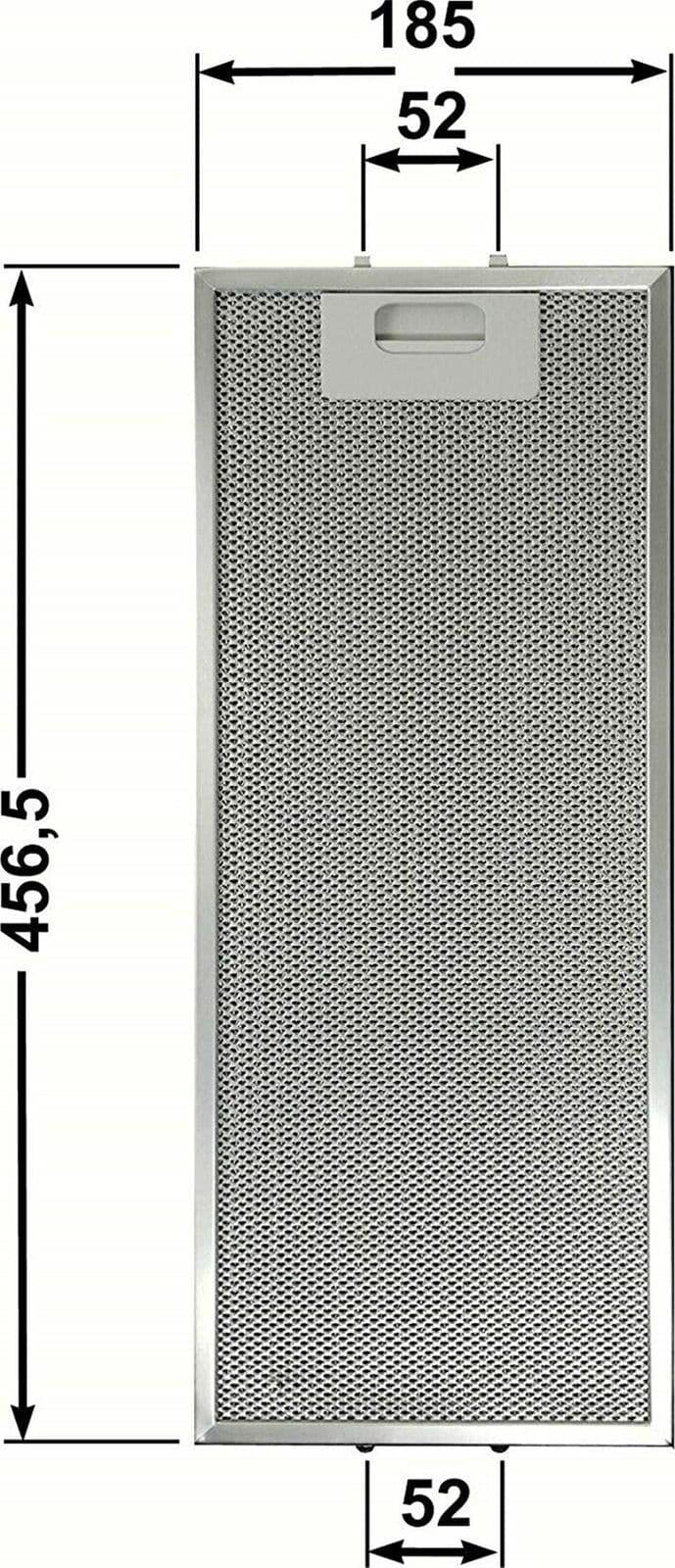 FILTRO CAPPA ELICA METALLICO GRI0025433A 456,5x185x9mm F 245 in prodotto EuroStore07 - Alatri, commercioVirtuoso.it