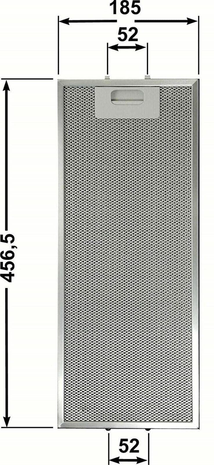FILTRO CAPPA ELICA METALLICO GRI0025433A 456,5x185x9mm F 245 in prodotto EuroStore07 - Alatri, commercioVirtuoso.it