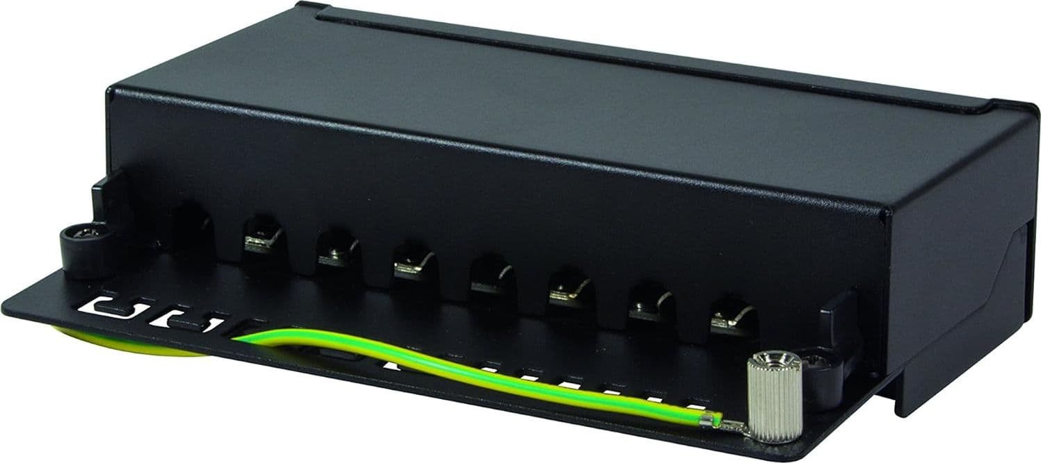 Pannello Patch 8 Porte Cat. 6 STP Nero in Cavi Ethernet Scontolo.net - Potenza, commercioVirtuoso.it