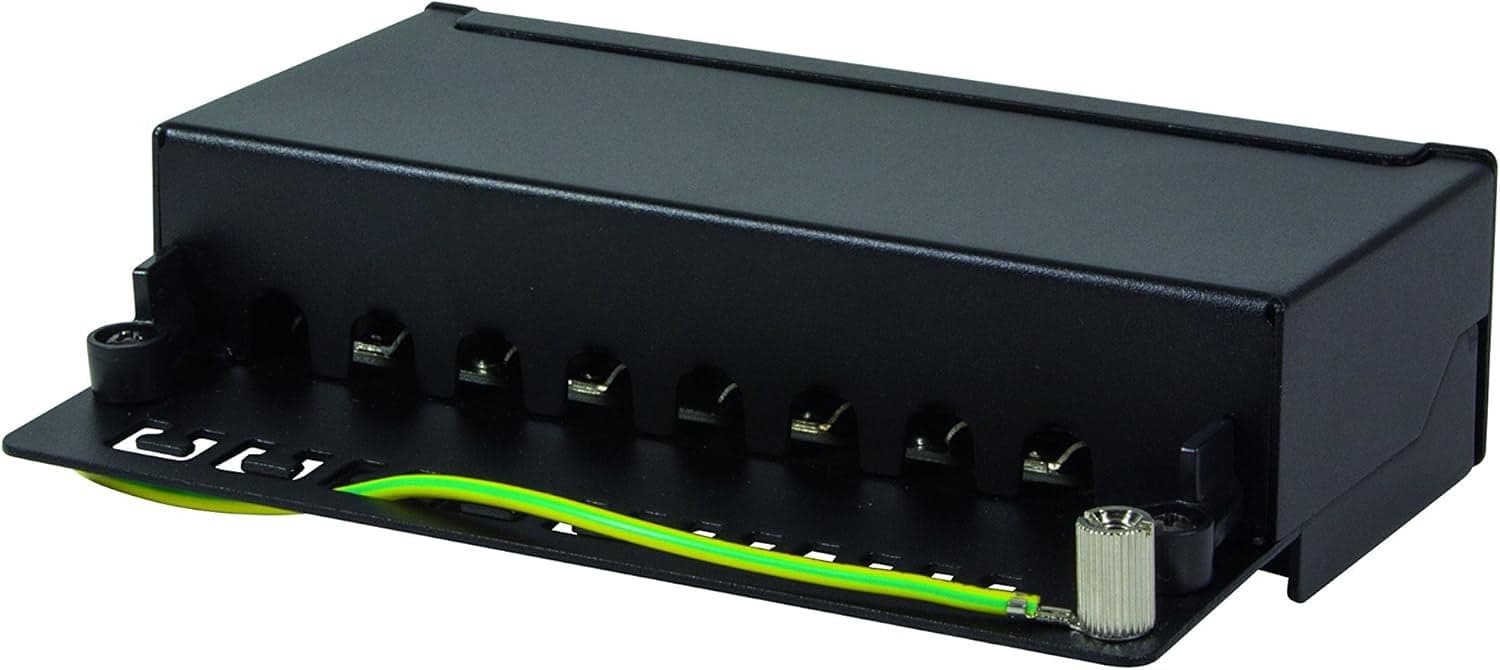Pannello Patch 8 Porte Cat. 6 STP Nero in Cavi Ethernet Scontolo.net - Potenza, commercioVirtuoso.it