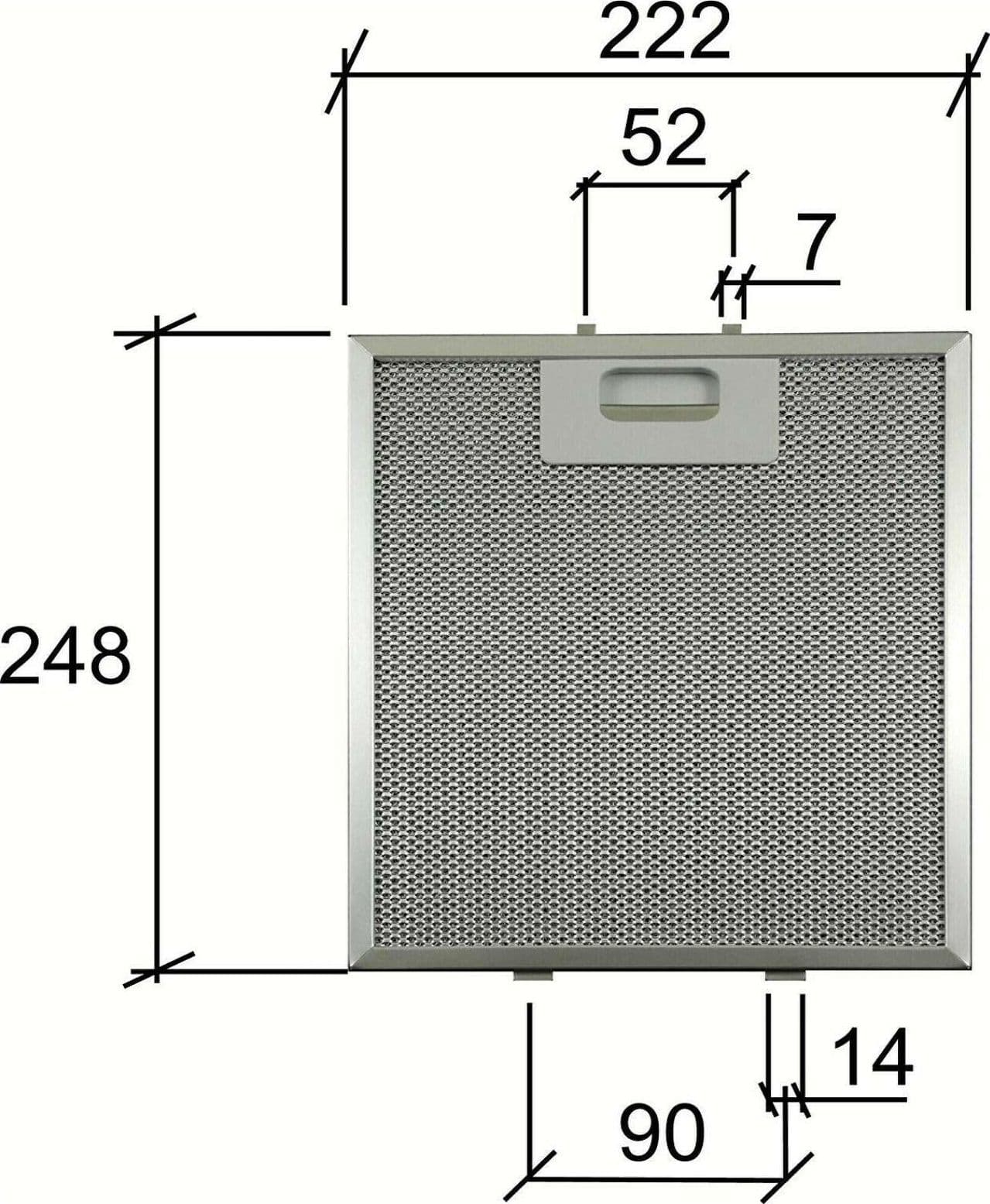 ELICA GF04MC FILTRO CAPPA METALLICO mm 248x222x9 F 249 in prodotto EuroStore07 - Alatri, commercioVirtuoso.it