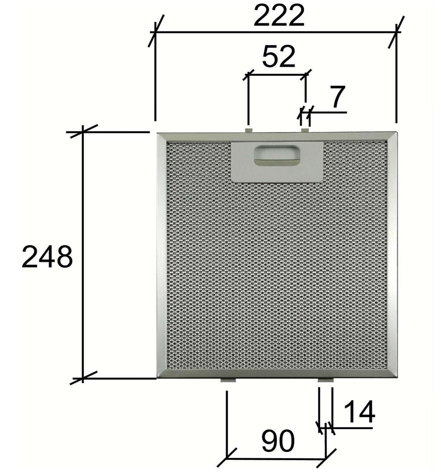 ELICA GF04MC FILTRO CAPPA METALLICO mm 248x222x9 F 249 in prodotto EuroStore07 - Alatri, commercioVirtuoso.it