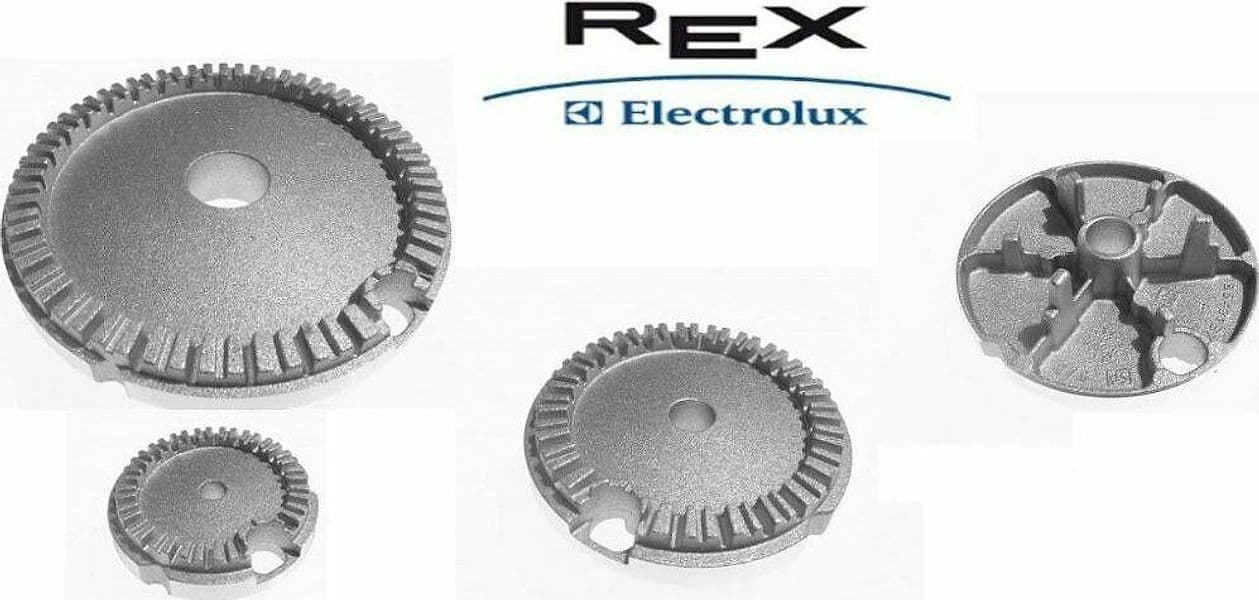 REX ELECTROLUX BRUCIATORI CUCINA A GAS PIANO COTTURA 4 FUOCHI 1 G + 2 M B 4460 in prodotto EuroStore07 - Alatri, commercioVirtuoso.it