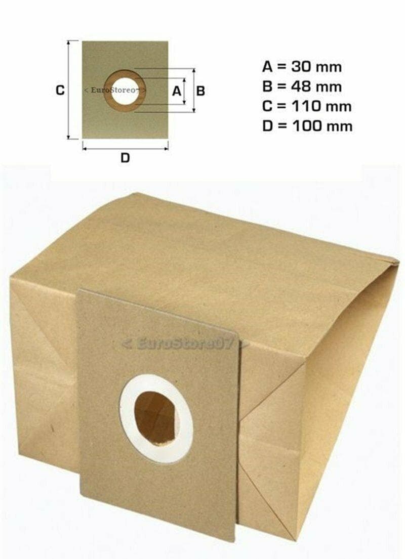 8 SACCHETTI ASPIRAPOLVERE PHILIPS GENEVA / SEVERIN / CROMEX / CLATRONIC /PH 18 in prodotto EuroStore07 - Alatri, commercioVirtuoso.it