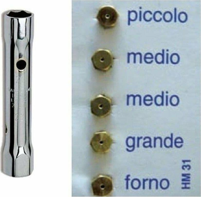 CHIAVE A TUBO 6 / 7+ UGELLI A GAS BOMBOLA GPL CUCINE GAS ARISTON INDESIT 2 MEDI in prodotto EuroStore07 - Alatri, commercioVirtuoso.it