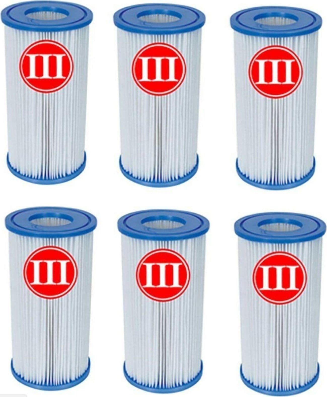 BESTWAY 6 FILTRI CARTUCCIA 58012 POMPA PISCINA MAX 5678 LT TIPO III FERR 245661 in prodotto EuroStore07 - Alatri, commercioVirtuoso.it