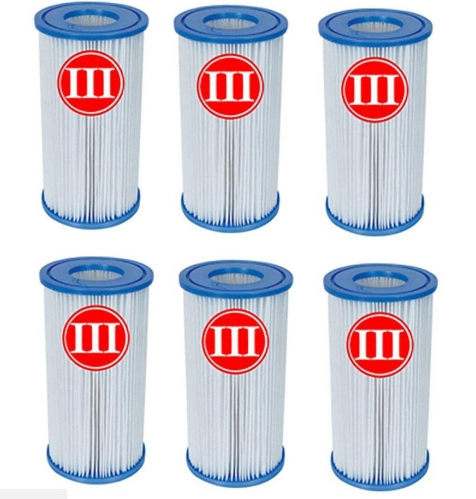 BESTWAY 6 FILTRI CARTUCCIA 58012 POMPA PISCINA MAX 5678 LT TIPO III FERR 245661 in prodotto EuroStore07 - Alatri, commercioVirtuoso.it