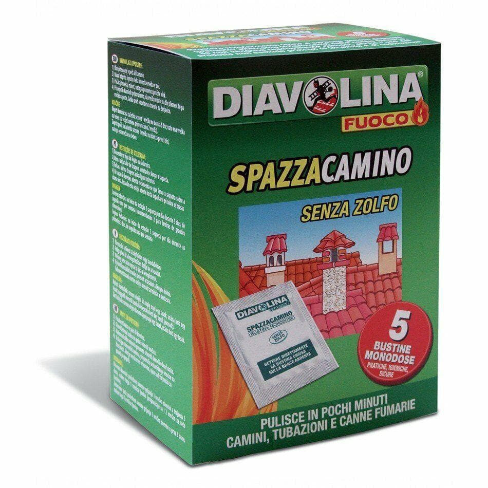 DIAVOLINA TOGLI FULIGGINE DISTRUGGI IN BUSTINA MONODOSE 5 PZ STUFA CAMINO in prodotto EuroStore07 - Alatri, commercioVirtuoso.it