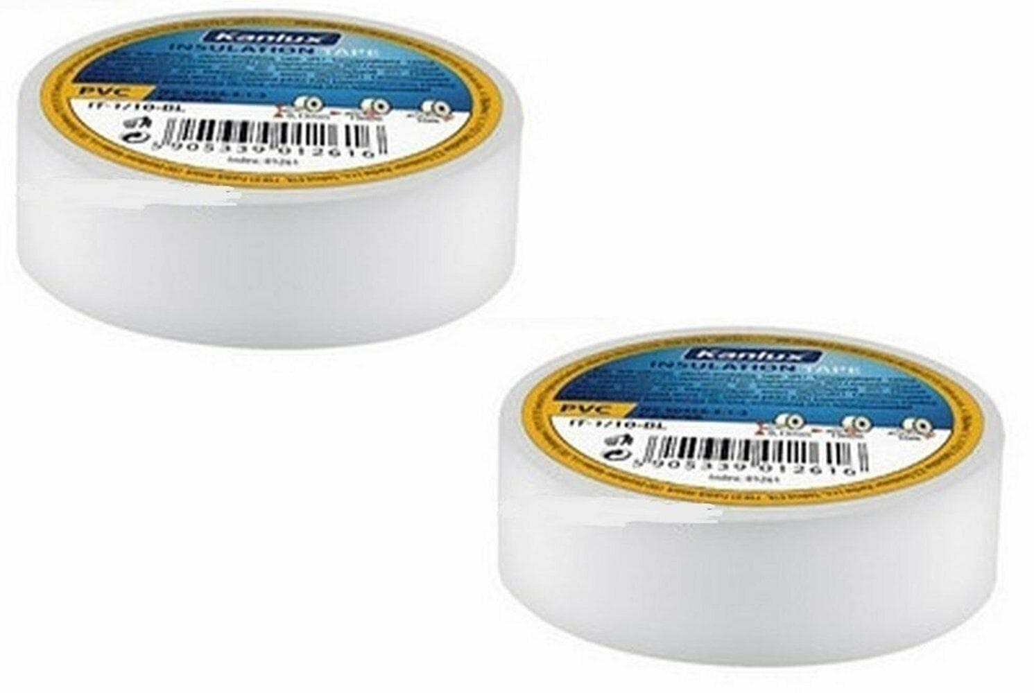 NASTRO ISOLANTE 2 pz COLORE BIANCO 10 MT LARGO MM 15 ELETTRICITA CASA CAMPEGGIO in prodotto EuroStore07 - Alatri, commercioVirtuoso.it