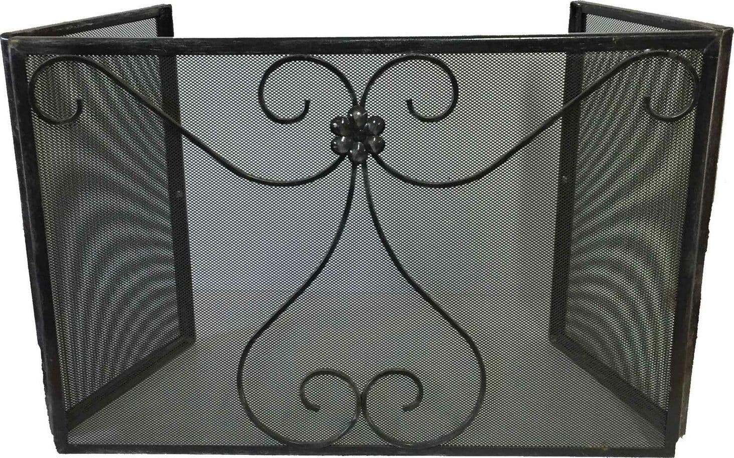 PARASCHIZZI SCINTILLE IN FERRO PER CAMINO 2 ANTE CM 25+65+25 X 43 h CM 33 in prodotto EuroStore07 - Alatri, commercioVirtuoso.it