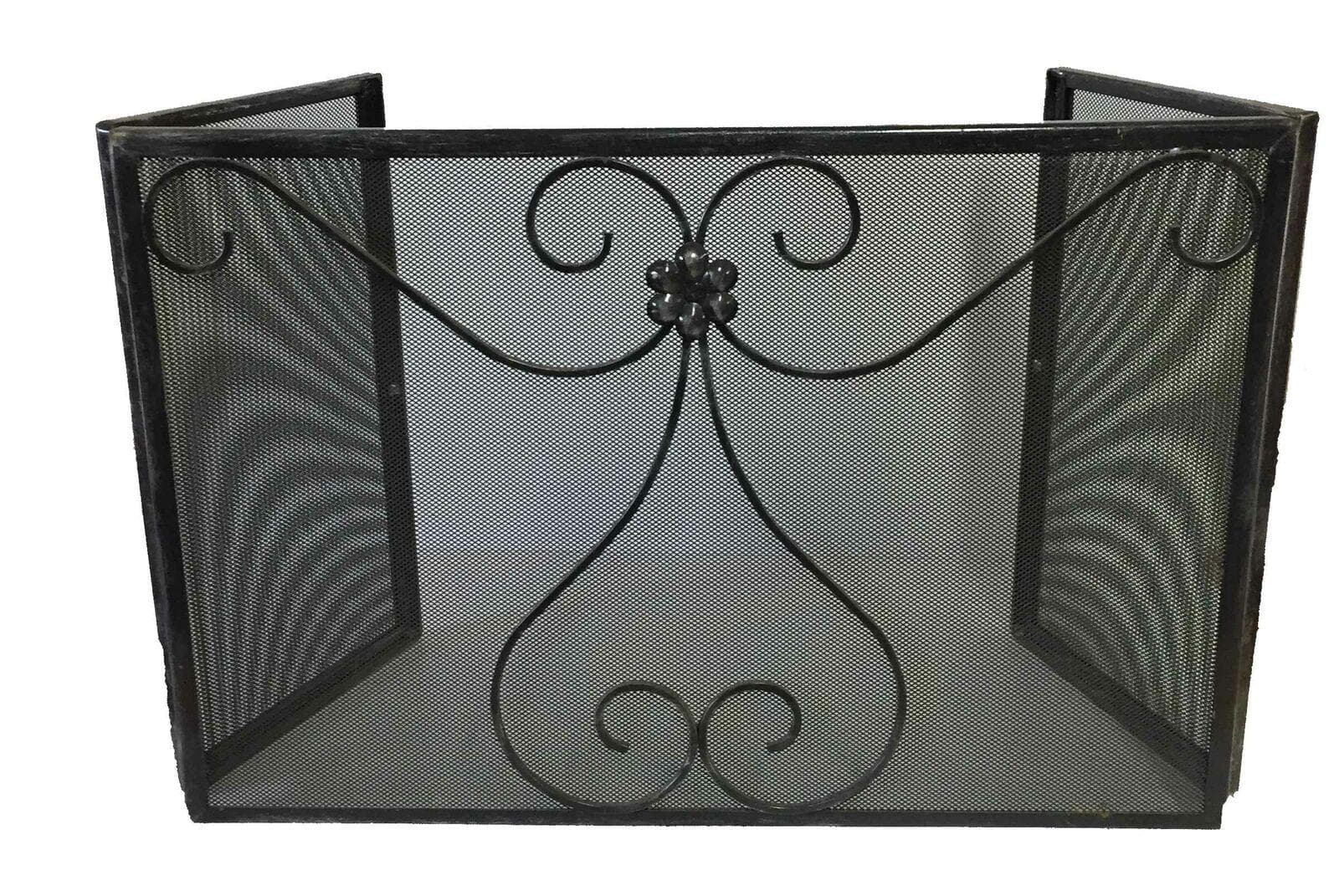 PARASCHIZZI SCINTILLE IN FERRO PER CAMINO 2 ANTE CM 25+65+25 X 43 h CM 33 in prodotto EuroStore07 - Alatri, commercioVirtuoso.it